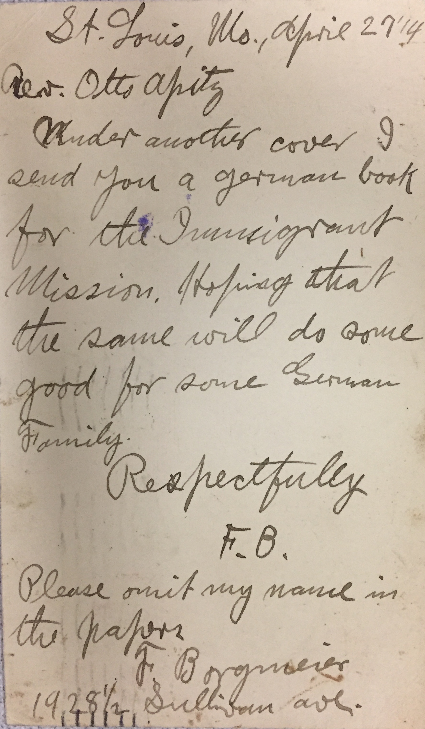 Letter-front